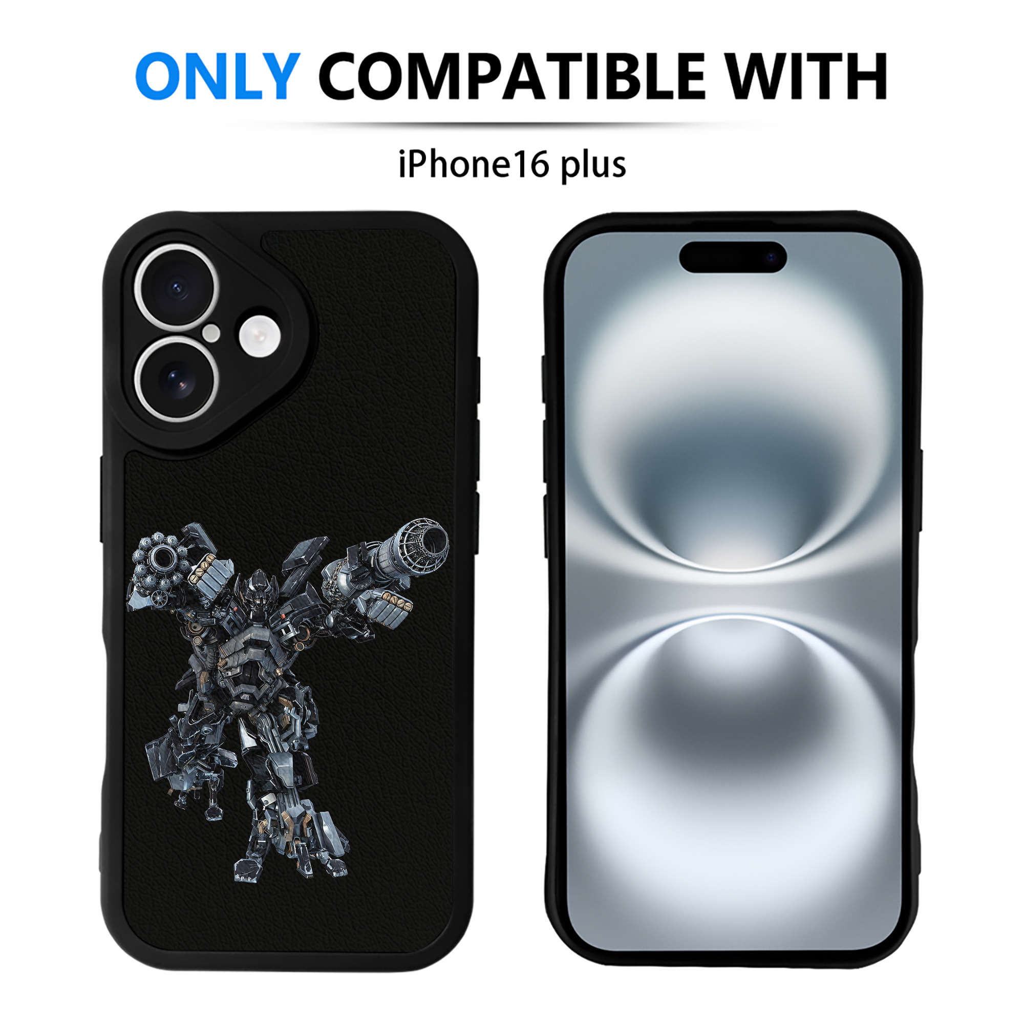 （画像用） Transformers トランスフォーマー 【iPhone 16シリーズ対応】シリコンスマホケース（レザー調） 材質：シリコン